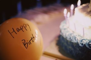 happy birthday balloon and cake - PayReel