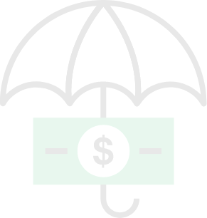 money and umbrella icon - PayReel