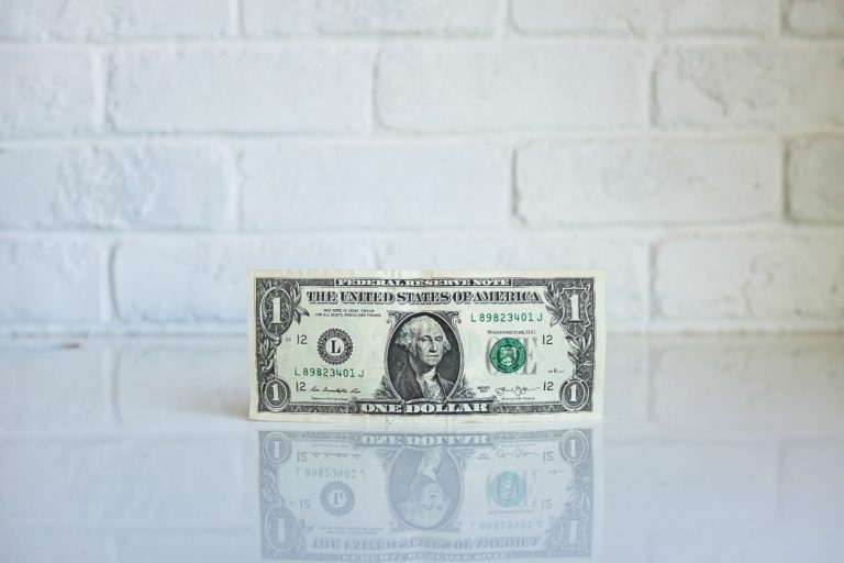 A one dollar bill is photographed in front of a white background. - PayReel
